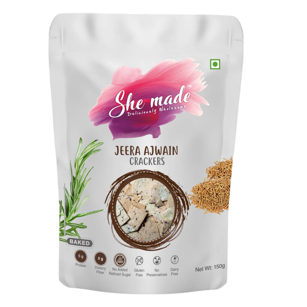 Jeera Ajwain Crackers Shemade Foods she made food